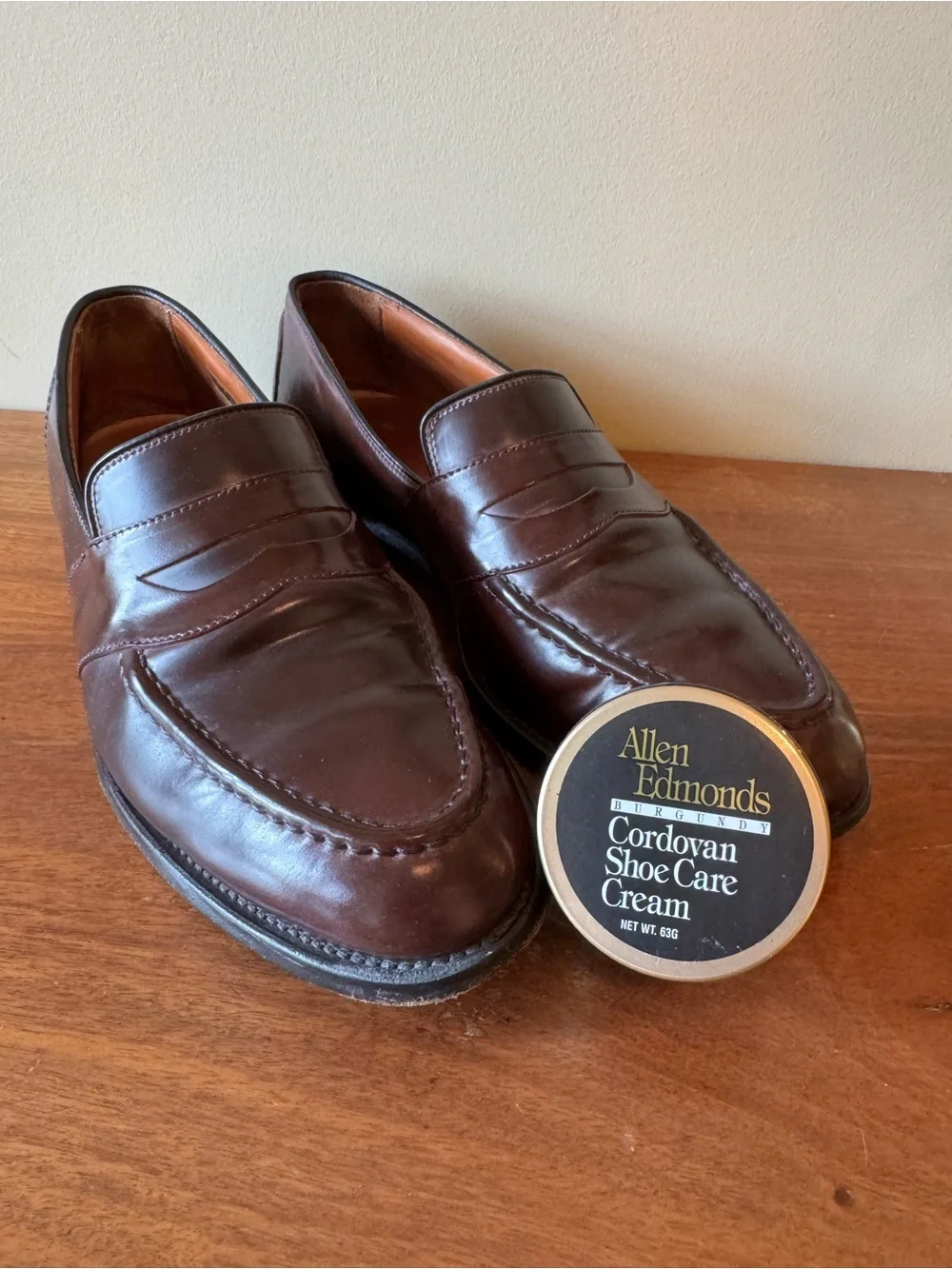 Allen Edmonds Men's Burgundy in shell Cordovan Leather Randolph Loafers